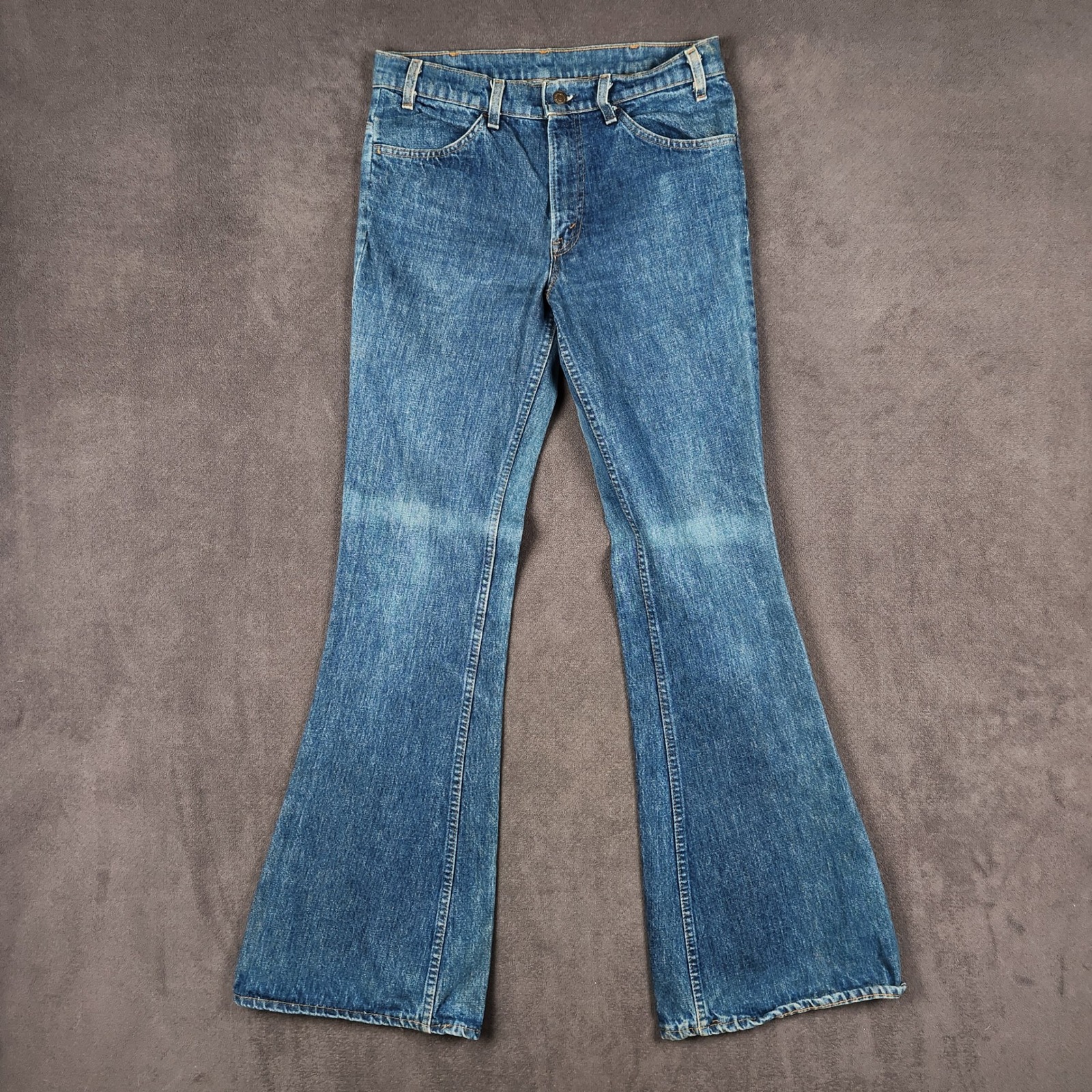 Levis 684 Bell Bottom Jeans Mens 33x36 Blue Vintage 80s Orange Tab 6840217